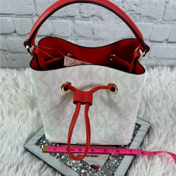 #MICHAEL KORS Suri Mini Bucket Bag Coral NWT - Picture 8 of 10
